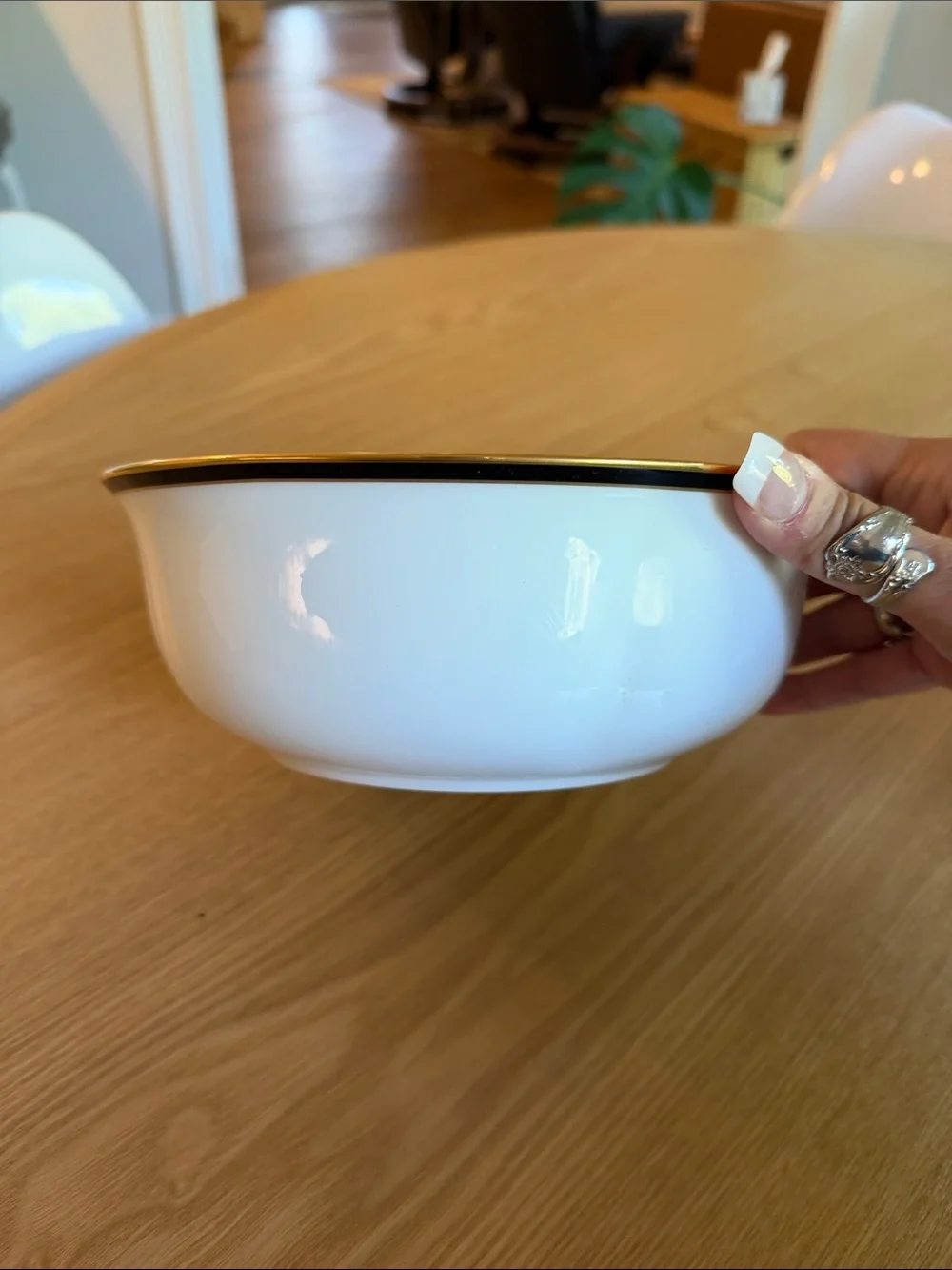 Lenox Kristy 8.5” Round Vegetable Serving Bowl Debut Collection Bone China